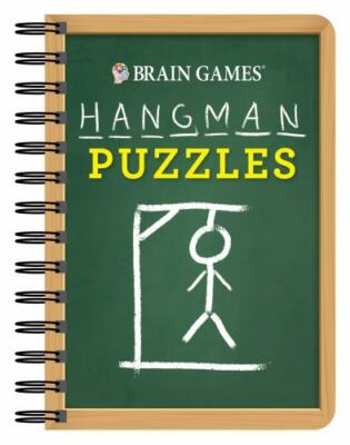 Brain Games Mini - Hangman Puzzles - Spiral-bound - GOOD
