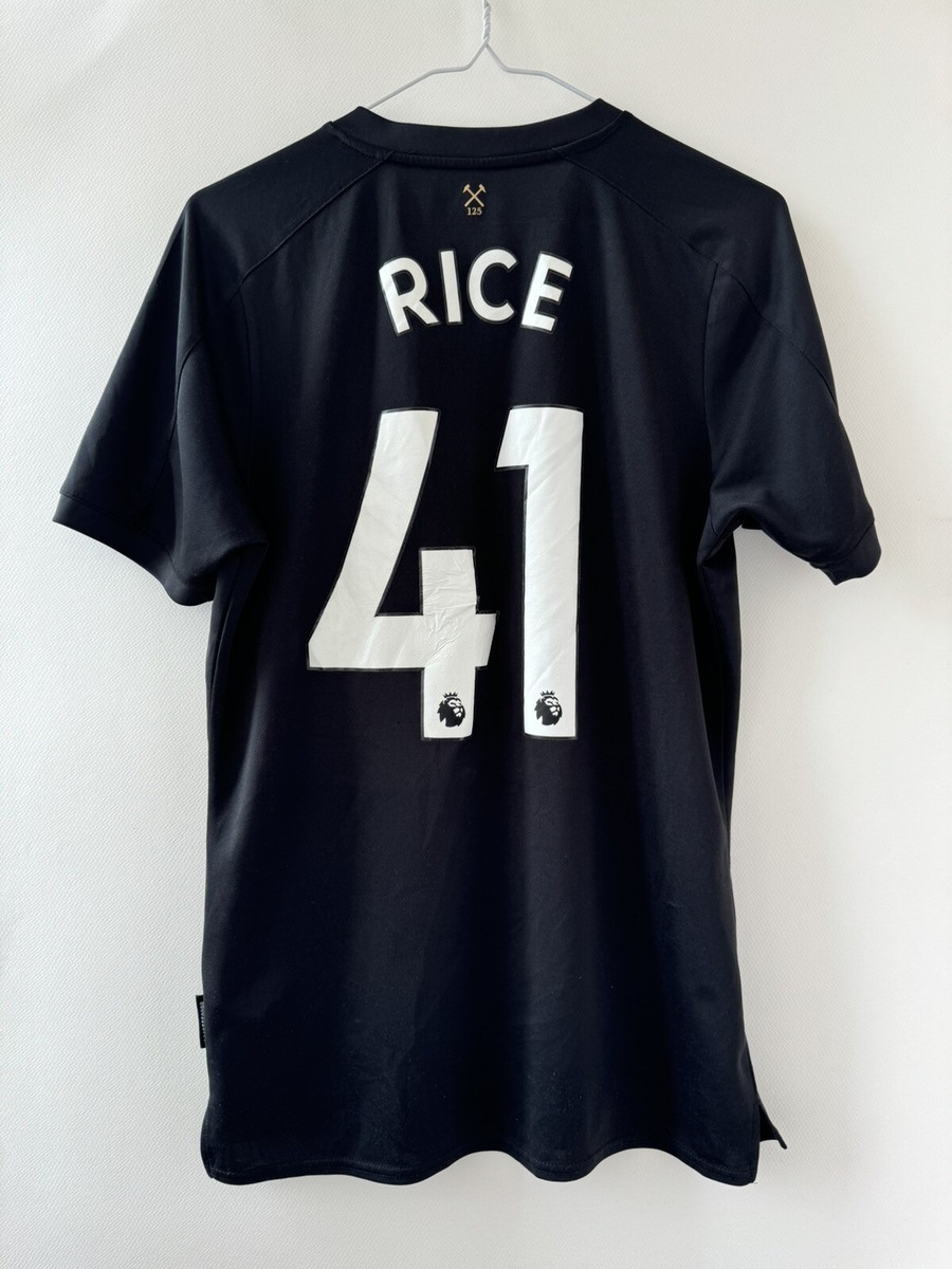 West Ham United 2020-21 Black and Gold Third Jersey 41 Declan Rice