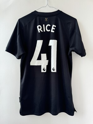 West Ham United Rice 41 ジャージ West Ham United 2020-21 Black and Gold Third Jersey # 41 Declan