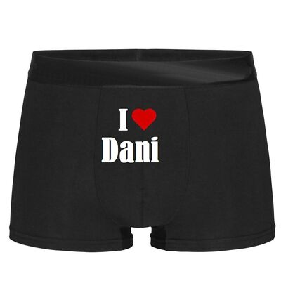 Boxershorts I Love Dani Geschenk Geburtstag Valentinstag Weihnachten Ostern