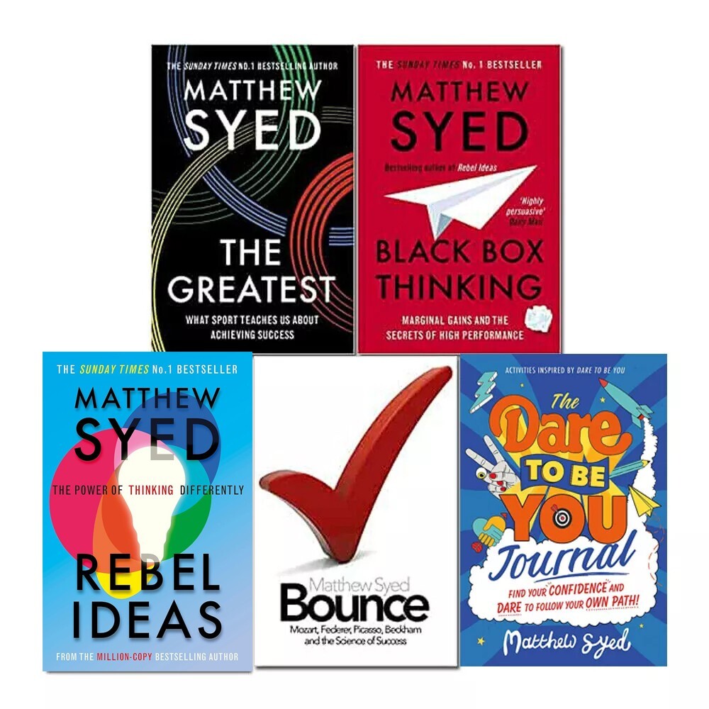 Matthew Syed Collection 5 Books Set Rebel Ideas, Bounce, The Greatest NEW Pack