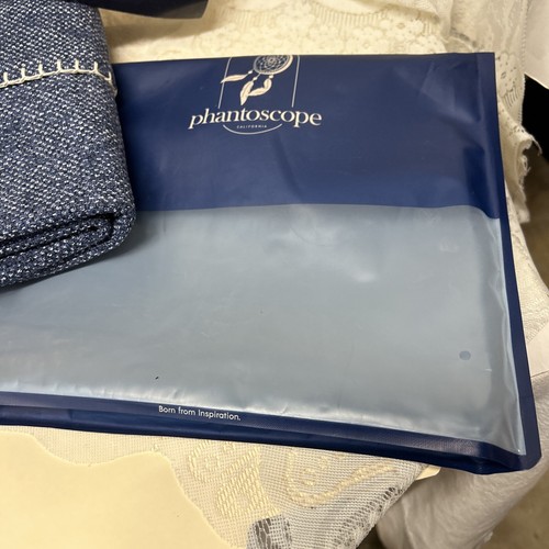 Phantoscope Farmhouse Decorative Throw Pillow Covers 18x18 Navy Blue Ecru New - Picture 5 of 13