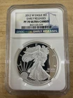 2012-W $1 American Silver Eagle NGC PF 70 Ultra Cameo - Early Releases