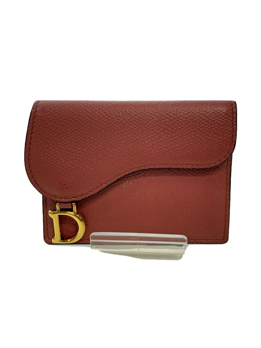 Christian Dior Christian Dior Card Case Leather PNK Plain Women's 43-MA-0139 Pin