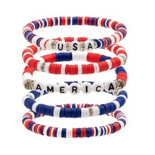 Surfer Heishi Clay Bead Bracelets for Women Layered Surfer Bracelets / 5th - 02