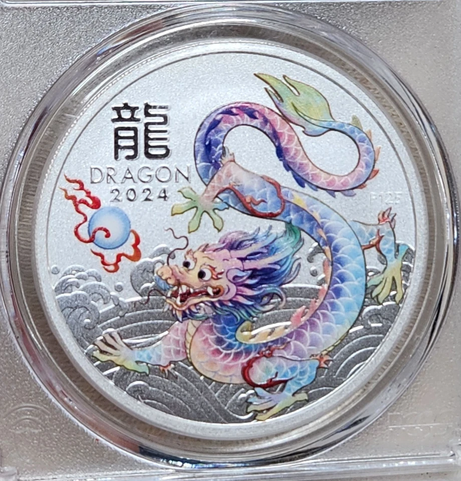 WPCoins ~ 2024-P125 #1 Australia PCGS MS69 Year of the Dragon White - Image 2 of 4