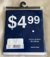 NIP Men's 3 Pack Solid White Cotton Handkerchiefs/Hankies - NEW