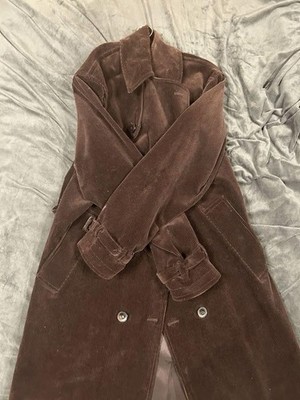 未使用! Barbour whitley trench coat 38 Men's Barbour Whitley Brown Corduroy Blouson Trench Coat, Size 38