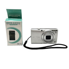 Canon PowerShot A4000 IS HD 16,0 MP 8x Zoom Silver fotocamera con caricatore testato LEGGI