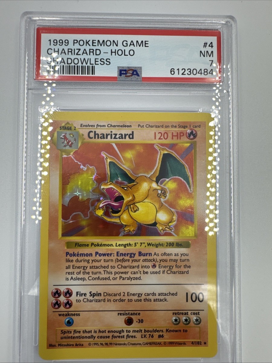 1999 POKEMON GAME SHADOWLESS #4 CHARIZARD-HOLO PSA 7 | eBay