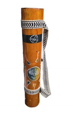 Handmade Bamboo Rainstick Handpainted Sun