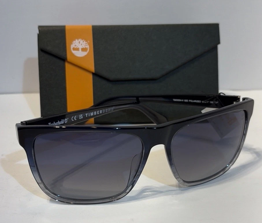 Timberland Men's Sunglasses Polerized Black Plastic Square Frame TB00054-H 92D