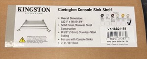 Kingston Brass VXHSB21188 Covington Console Leg Sink Shelf Brushed Nickel