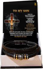 to My Son Bracelet, Son Gifts from Mom and Dad, Bracelet for Son from Dad, Son B