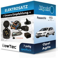 Towtec E-Satz 7Polig Fahrzeugspezifisch Passend für Opel Agila NEU