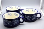 3 Temp-tations By Tara Blue Floral Lace Soup Mug Handle PPP-SQ-471668 L@@Kl — photo 2