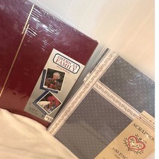 Kleer-Vu Scrapbook Set 2p 100 Pages Burgundy Blue Vintage NEW Sealed Cottagecore