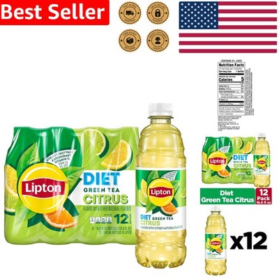 Refreshing Diet Green Tea Citrus - 12 Bottles of 16.9 Fl Oz, Plant-Based Delight