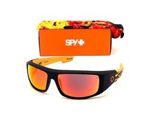 SPY BOOJNSN LOGAN  Matte Black / Happy Gray Green Red Mirror 61mm Sunglasses