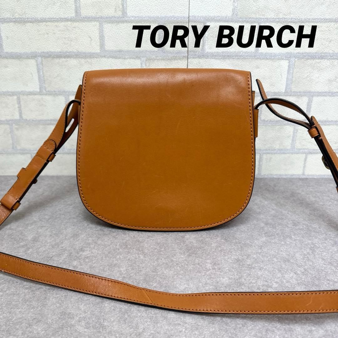 Tory Burch Shoulder Bag Leather Saddle Oak Brown Women's From Japan thumbnail 14