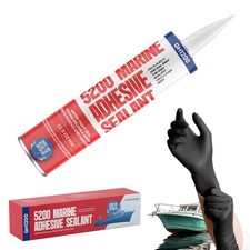 GH1200 5200 Marine Sealant White - 12.5 Oz Smoothly Dispenses Clear Red