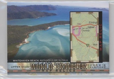 2018 Goodwin Champions World Traveler Map Relics Whitehaven Beach Australia 0w6