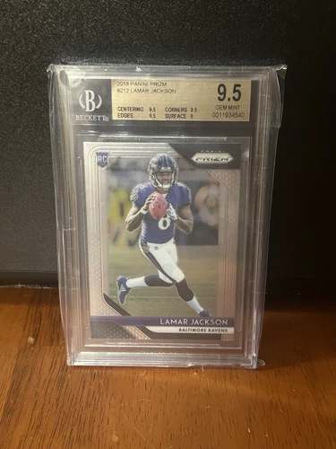 2018 Panini Prizm - Rookie #212 Lamar Jackson (RC) Gem Mint BGS 9.5