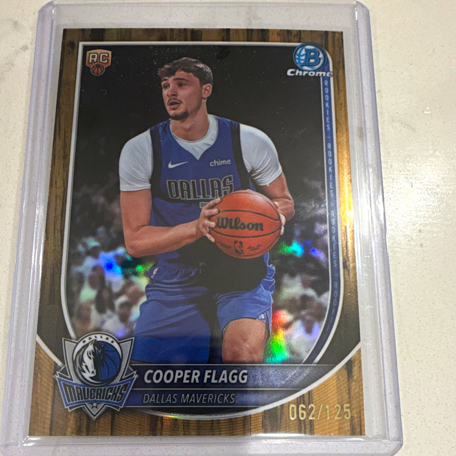 2025-26 Bowman Chrome Cooper Flagg Floorboard Refractor /125 #BCV-1 Mavericks