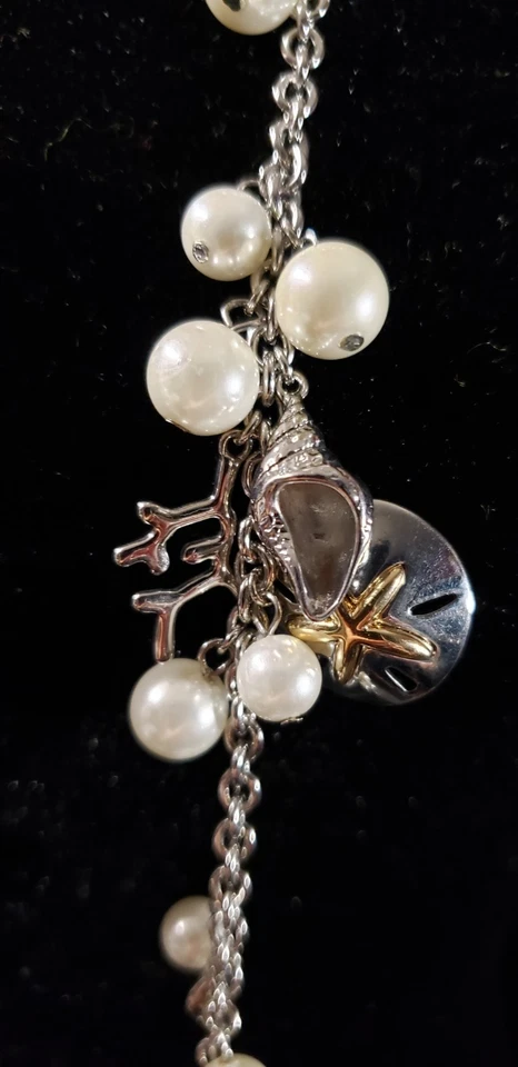 Charter Club Sea Life Theme Long Necklace, 2" Earring, And Stretch Bracelet - Image 4 of 4