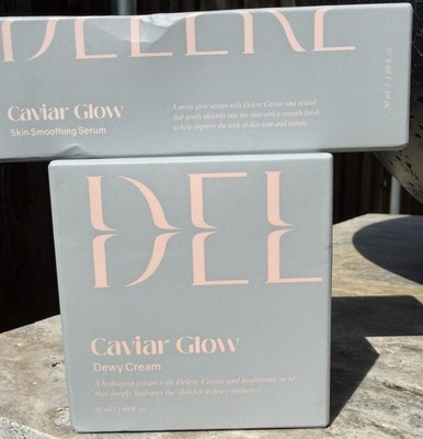 Delere Caviar Glow Dewy Cream&Skin Smoothing Serum. 1.69 FL.OZ/50ML. New In Box