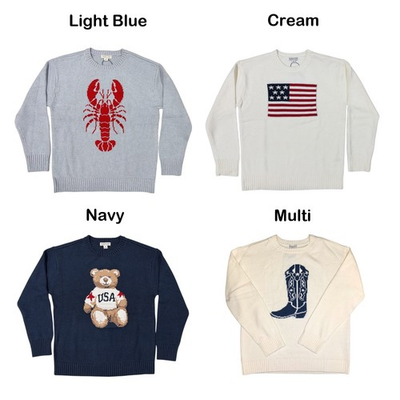 #ad #ad Mighty Fine Women#x27;s Midweight Crew Neck Easy Fit Americana Sweater $24.99