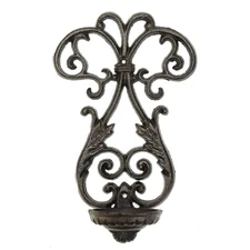 Sungmor Cast Iron Wall Candle Sconce, Wall Mount Tealight Flameless Candle Ho...