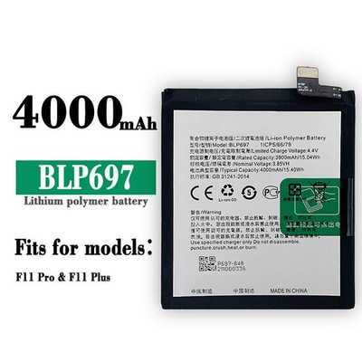 100% New Battery For OPPO F11 Pro F11 Plus Mobile Phone BLP697 4000mAh Internal