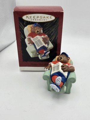 1996 Hallmark Keepsake Christmas Ornament Happy Holi-doze Sleeping Dad Bear