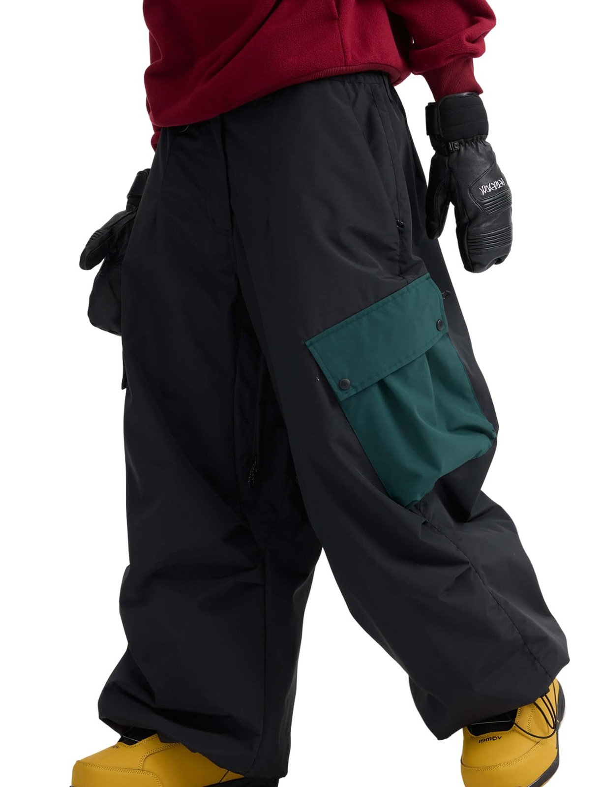 Women's & Men's Baggy Cargo Snow Pants for Skiing & Snowboarding-image