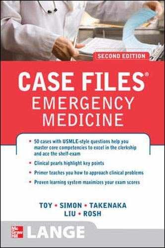 Case Files Emergency Medicine, - Paperback, by Toy Eugene; Simon - Very Good