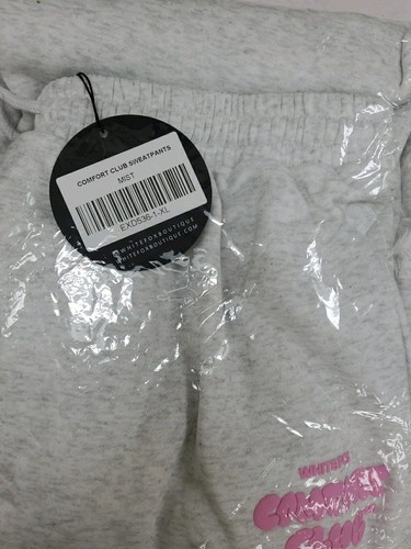 New White Fox Comfort Club Sweatpants W/Pockets Mist Grey Size XL - Picture 7 of 7