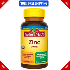 Nature Made Zinc 30 Mg, Supplement for Immune Health and Antioxidant 100 Tablets