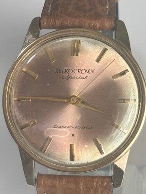 ◆SEIKO CROWN special DIASHOK 23 JEWELS Seiko Crown Special 23 Jewels Manual Winding Mens Watch Authentic