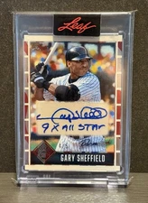 2025 Leaf Seasons In The Sun Gary Sheffield Personalized Auto “9 x All Star” /5