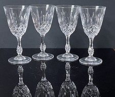 VINTAGE Royal Crystal Rock "Linea Medici" 6 1/4" Tall 5 oz Claret Wine  - Set/ 4