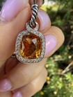 David Yurman Labyrinth Sterling Silver Diamond and Citrine Drop Earrings — photo 4