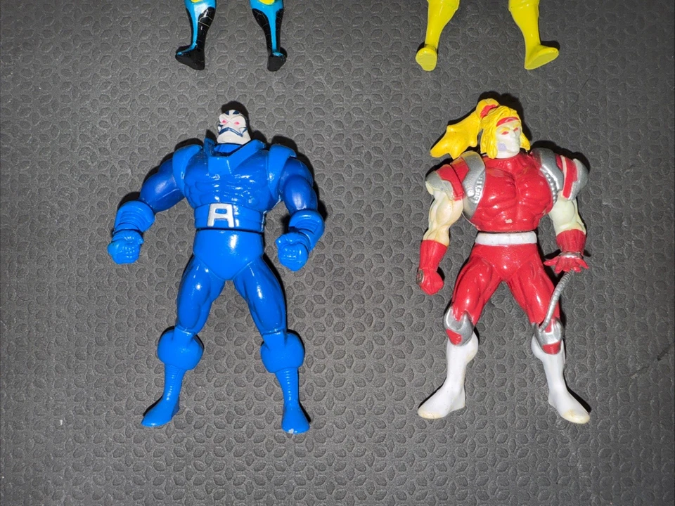 Lote De 8 Figuras De Acción Die Cast Die Cast De Colección 1994 Toy Biz Marvel X-Men Steel Mutant Foto 4 de 4