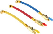 Charging Hoses and Ball Valve Set, Air Condition Refrigeration High Pressur
