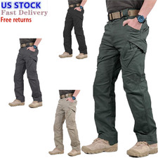 Tactical Men Cargo Pants Outdoor Pants Soldier Straight-fit Work Combat Trousers