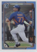 2015 Bowman Chrome Twitter Exclusive Blue Refractor 4/10 Brandon Nimmo 1b3