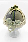 New ListingVintage Handcrafted Egg Pin Cushion? In Milk Glass Bowl