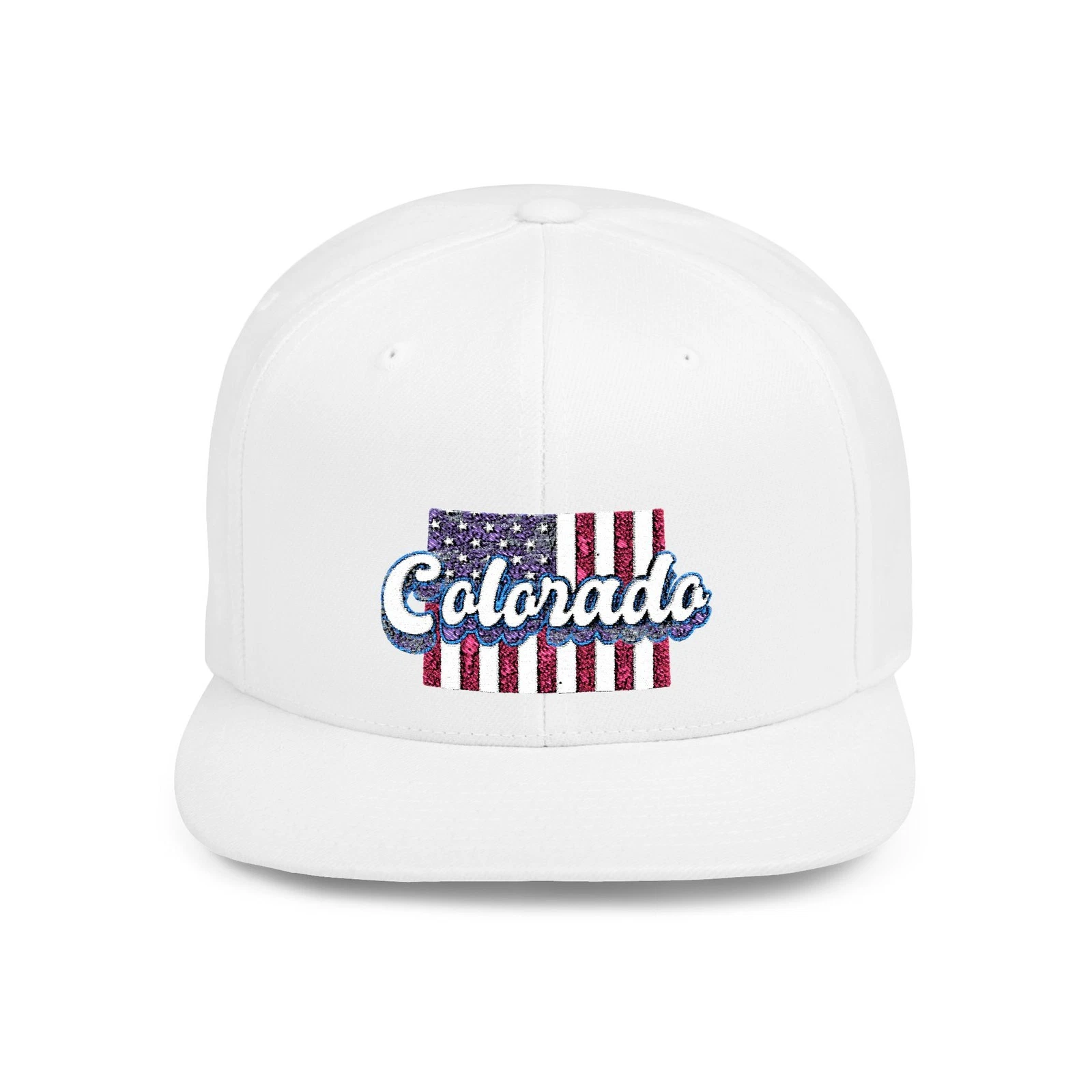 Colorado Flag Snapback Hat Trendy Flat Bill Cap Outdoor Lovers Gift