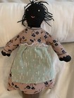 Primitive Black Folk Art Cloth Rag Doll-Vintage/ 13” Tall