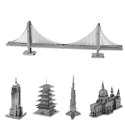 3D Metall Puzzle Gebäude Burg Montage Modell Geburtstagsgeschenk Hot N5